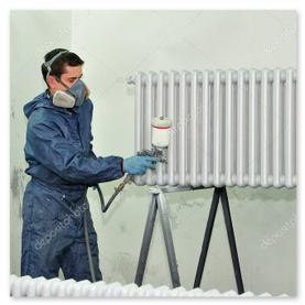 Lackierter Heizkörper – Detailaufnahme