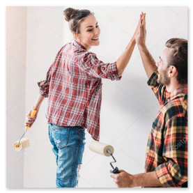 Malerarbeiten – frisch gestrichener Raum