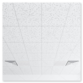 Akustikdecke mit perforierten Platten